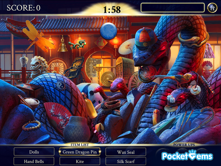 Hidden object scene featuring the hydra